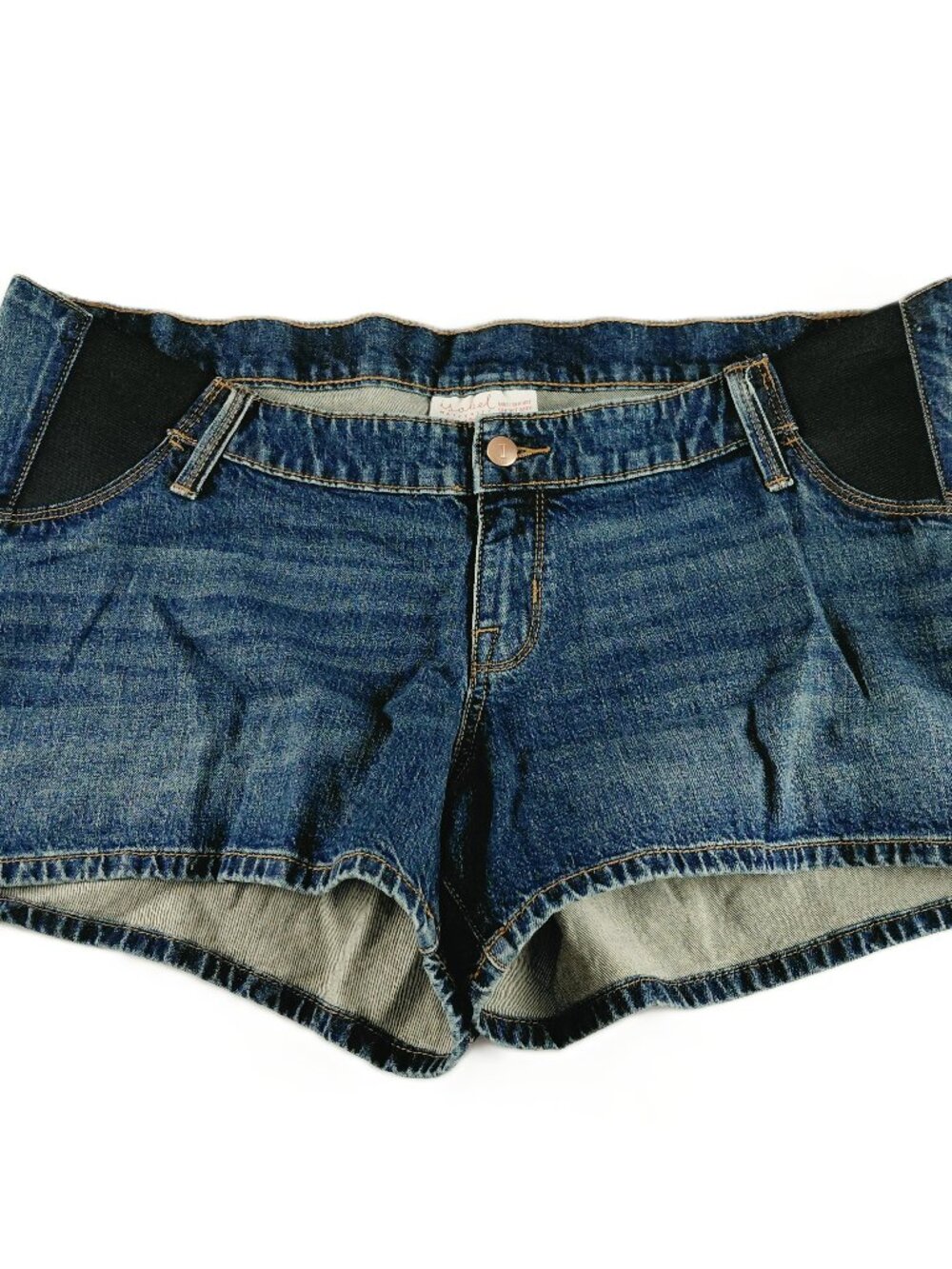 Isabel Maternity Under Belly Midi Shorts Women's Size 14 Medium Wash Expandable